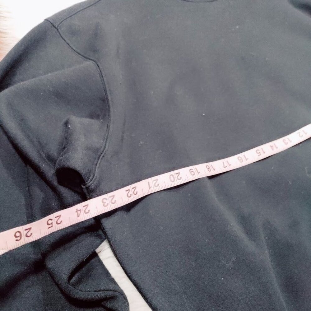 Skims Oversized Womens XS Long Sleeve Mockneck Pullover Sweatshirt Onyx Black - Picture 9 of 10